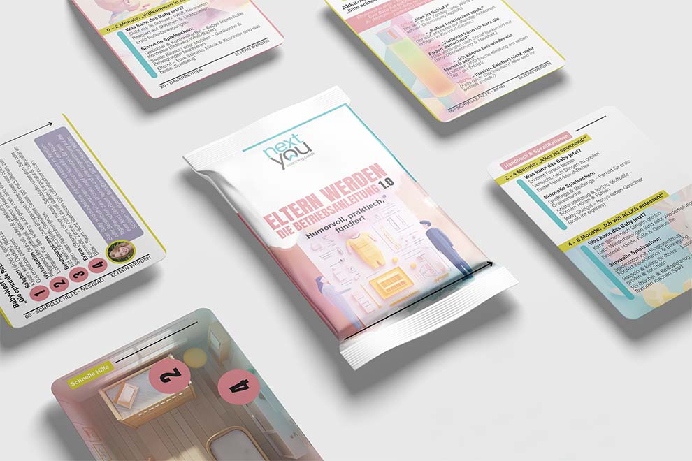 Beispielkarten aus dem Coaching-Set „Eltern werden“ – Mini-Booster mit PDF-Vorschau zum kostenlosen Download