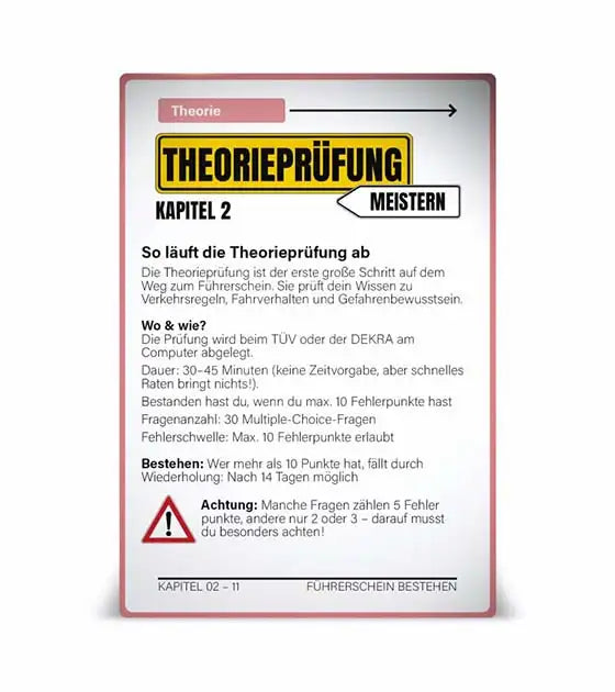 Führerschein bestehen - Blick in das Set: Theorieprüfung meistern