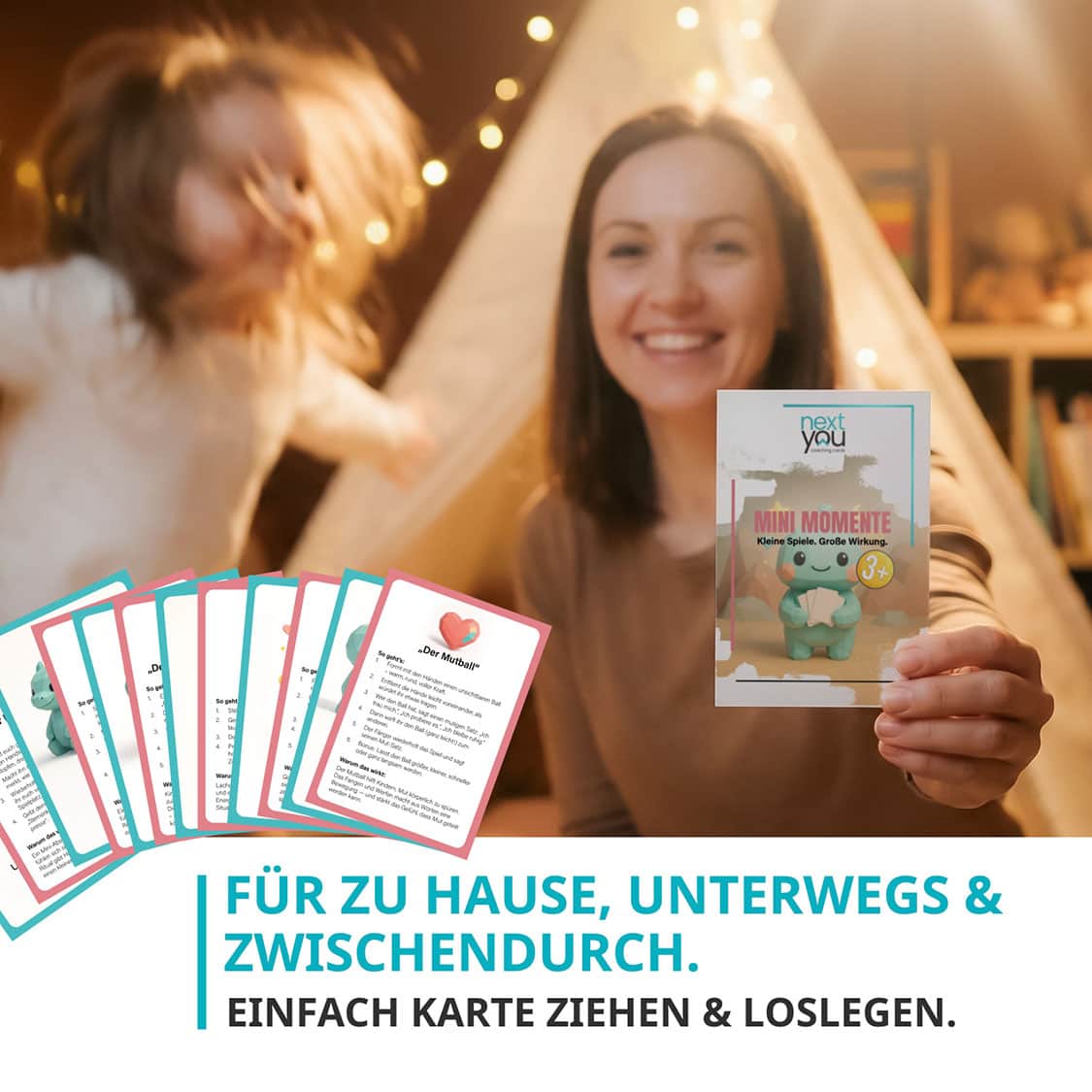 Karte ziehen. Loslegen. Verbinden.
So leicht können Mini-Momente sein.