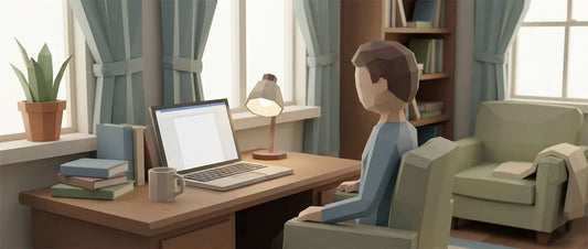 Person schreibt an einem Schreibtisch mit Laptop und Büchern – Buch schreiben als Anfänger