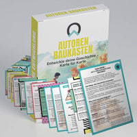 Kreatives Autoren Kartenset von nextyou zur Unterstützung beim Schreiben von Büchern, Kurzgeschichten und Romanen – Storytelling Karten mit Schreibideen, Plot-Struktur und Charakterentwicklung für Autoren
