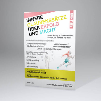 Female Empowerment Reflexionskarte aus dem NextYou Coaching Kartenset – tiefgehende Fragen zur Selbstreflexion, Stärkung von Selbstbewusstsein, innerer Klarheit und persönlichem Wachstum für Frauen im Alltag