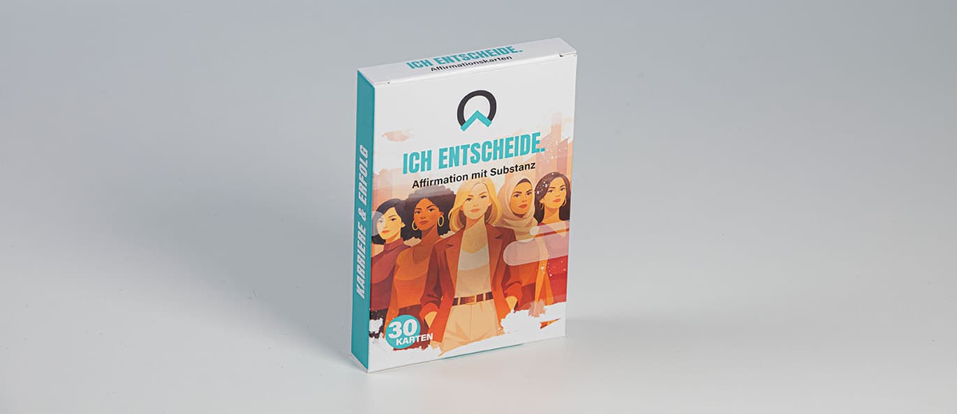 Female Empowerment Affirmationskarten Produktbanner von NextYou – modernes Coaching Kartenset für Frauen mit Fokus auf Selbstbewusstsein, Mindset, Selbstbestimmung und persönliches Wachstum