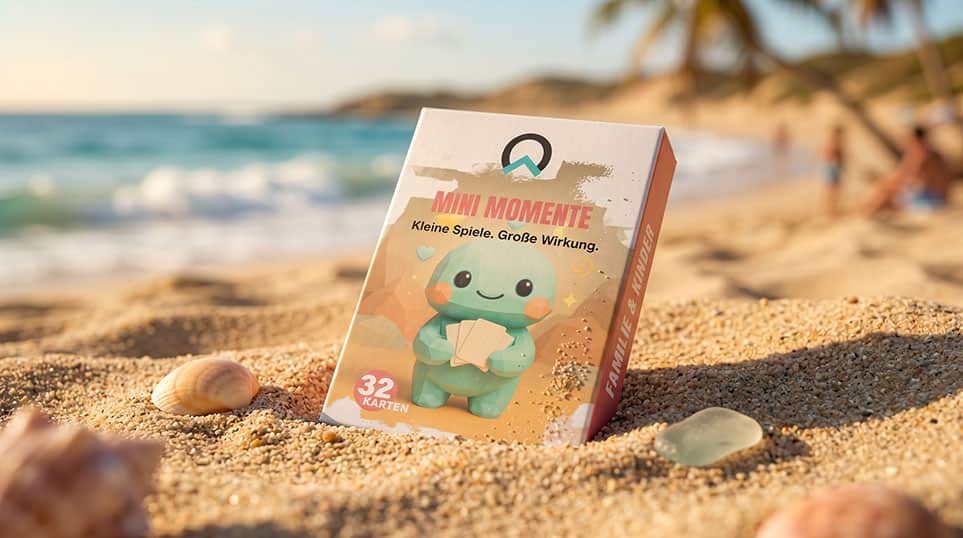Mini Momente Kartenset von nextyou am Strand – 32 Spielkarten für Kinder und Familie, kleine Spiele große Wirkung