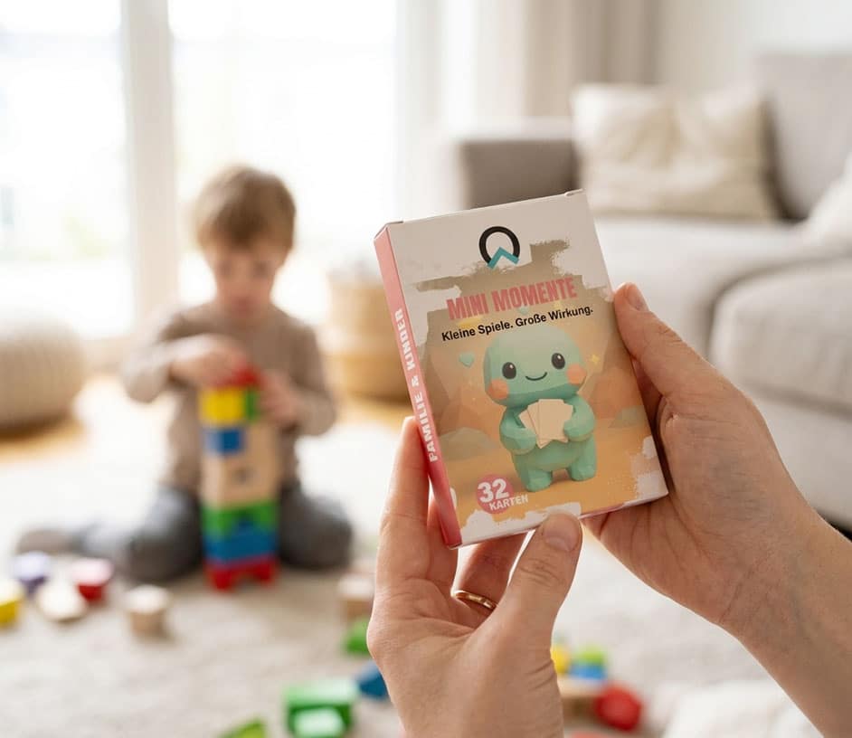 Mini Momente Spielkarten mit 32 einfachen Familienaktivitäten für mehr Nähe, Kreativität und spielerische Interaktion im Alltag mit Kindern