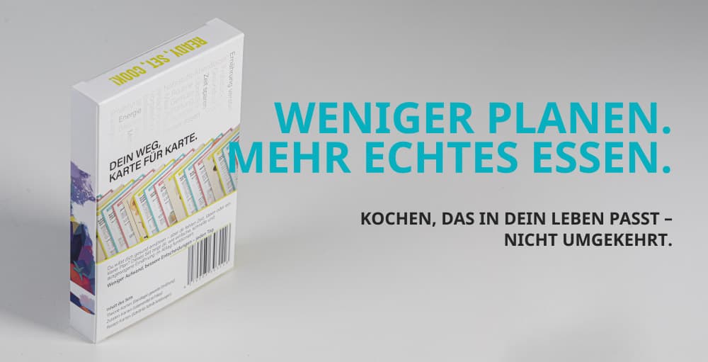 Ready Set Cook Kartenset Rückseite – Kochkarten und Rezeptideen für die Küche