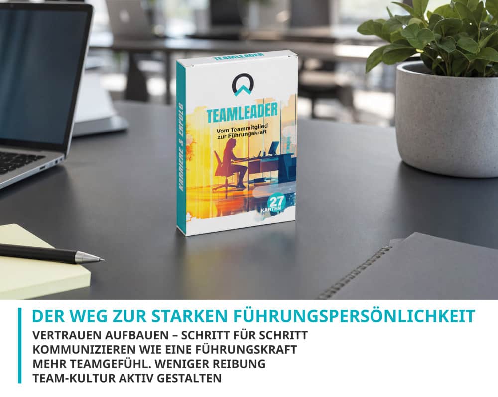 Teamleader Coaching Kartenset „Führungspersönlichkeit werden“ – strukturiertes Training für Führungskräfte mit praktischen Übungen, Reflexion und Mindset-Entwicklung für erfolgreiche Teamführung