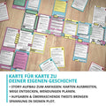 Übersicht der Autoren Baukasten Karten von NextYou – farbige Schreibkarten für Autor:innen und Kreative, mit Theorie, Reflexion und Schreibübungen zur Storyentwicklung.