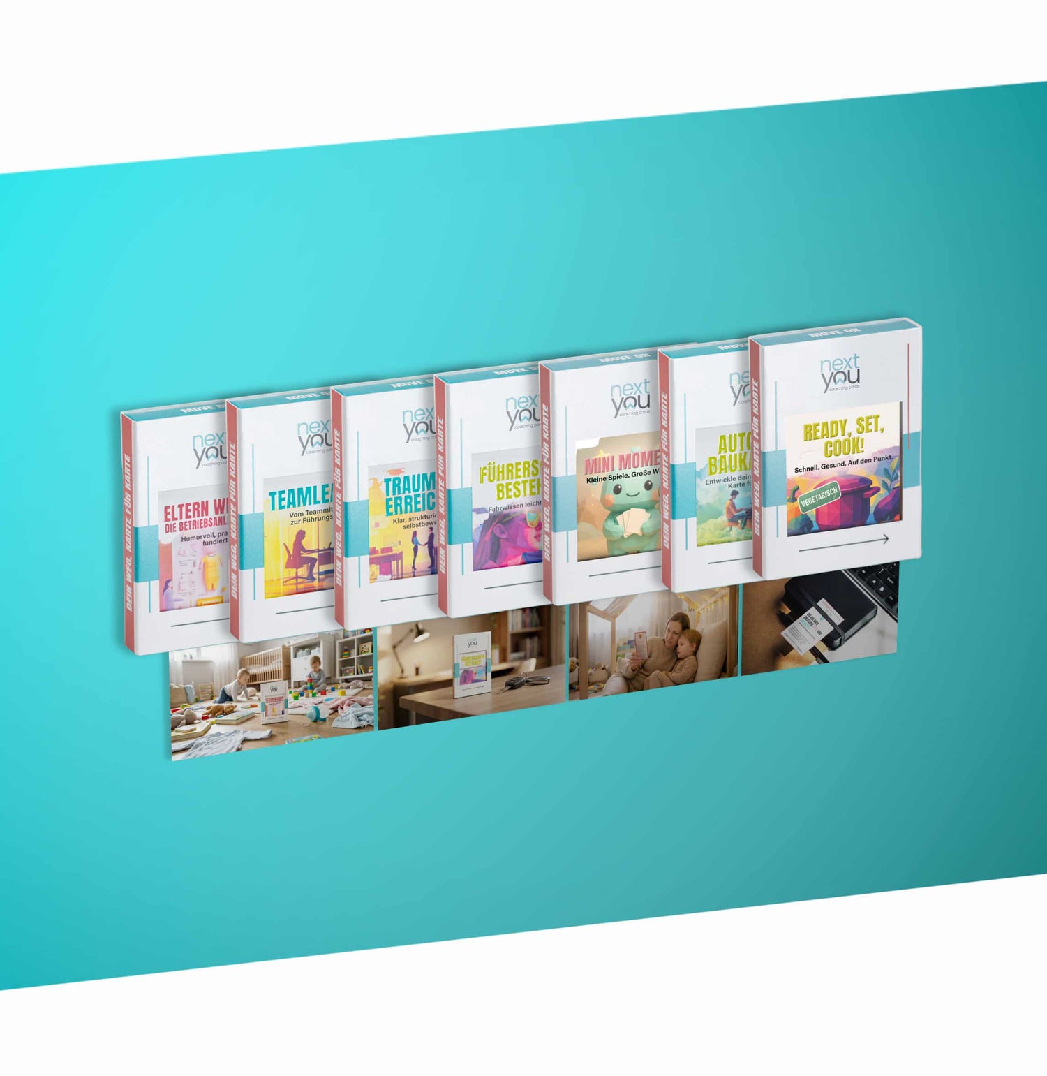 NextYou Kartensets im Shop entdecken und kaufen – Impulskarten für Familie, Karriere und persönliche Entwicklung