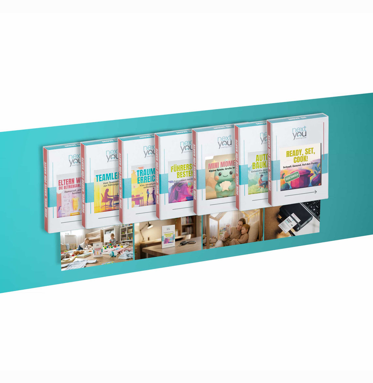 NextYou Kartensets im Shop entdecken und kaufen – Impulskarten für Familie, Karriere und persönliche Entwicklung