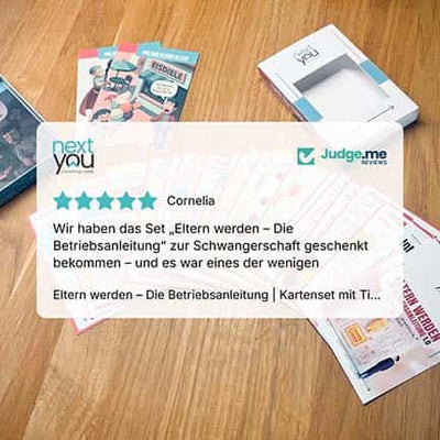 Erfahrungsbericht zufriedener Kunde mit nextyou Kartenset für Eltern und Familie