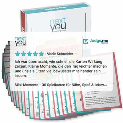 Bewertung eines zufriedenen Kunden zu nextyou Karten für persönliche Ziele
