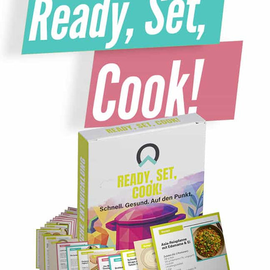nextyou Ready Set Cook Kartenset für schnelle gesunde Rezepte, einfache Mahlzeiten und alltagstaugliches Kochen