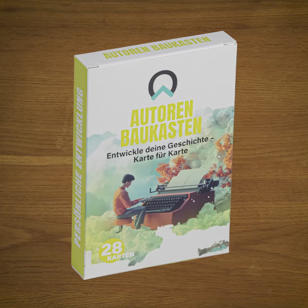 Autoren Baukasten: Autoren Baukasten: Video-Überblick des nextyou Kartensets zum Buch schreiben mit Storytelling, Plot-Struktur und Charakterentwicklung