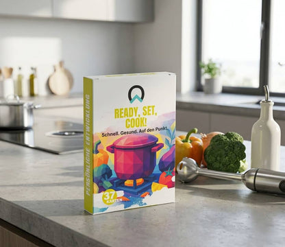 Gesunde schnelle Mahlzeit mit frischen Zutaten im Clean Eating Stil als Teil des Ready Set Cook Ernährungskonzepts für einfache Alltagsküche