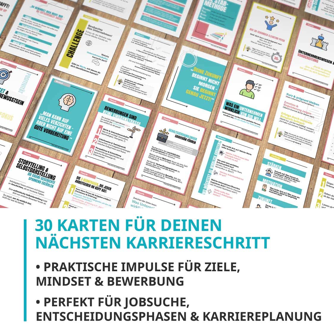 NextYou Kartenset „Traumjob erreichen“ – Kartenübersicht für Bewerbung und Karriere